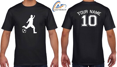AF Merch Personalisierbares Fußball T-Shirt Mit Namen Nummer Kurzarm
