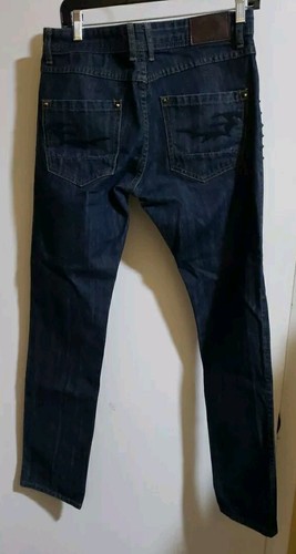 FAMOUS BASICS LEE COOPER DARK BLUE DENIM 100% COTTON JEANS PANTS W36 L31 - Picture 2 of 6