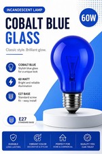 Cobalt Blue 60W E27 Incandescent Bulb for Minin Blue Light Reflector Lamp