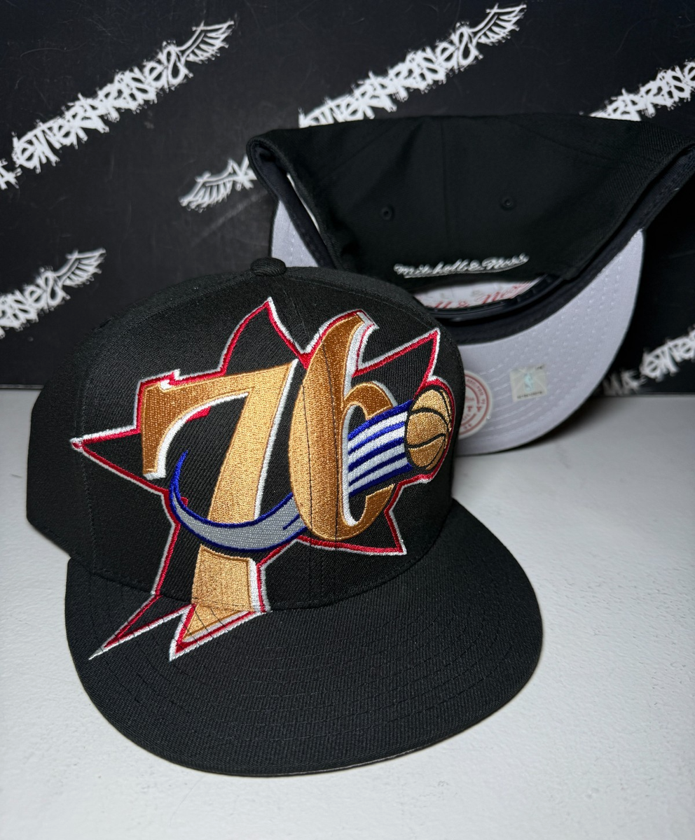 NEW Mitchell & Ness Philadelphia 76ers Retro Big Logo XL Black