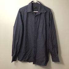 Eddie Bauer Mens Button Down Shirt Size Large Tall Wrinkle Resistant Cotton