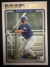 Andy LaRoche Rookie 2005 Topps #687 Los Angeles Dodgers Baseball Card NM. rookie card picture