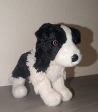 Douglas Border Collie stuffed animal plush toy 8" Black White Stuffy Gift Soft T