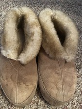 ACORN Slippers BOOTIE Sheepskin Shearling Genuine fur Mens 6 -7 Womens 7.5 -8.5
