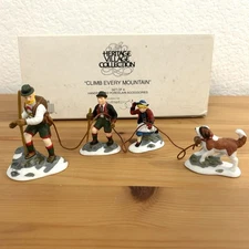 DEPT 56 HERITAGE #5613-8  ALPINE VILLAGE [CLIMB EVERY MOUNTAIN] SET OF 4