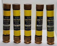 LOT OF 5 - BUSS LPS-RK-60SP 60A, 600V DUAL-ELEMENT TIME-DELAY FUSE 1WS2-6
