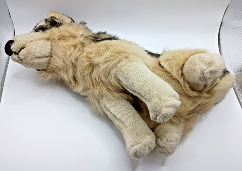 Jaag Peluche Lobo Realista Canis Lupis Relleno Sentado Ojos de Cobre 10" Alto 2011 - Imagen 5 de 8