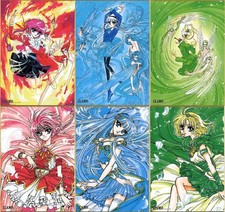 Magic Knight Rayearth Mini Color PR Set of 6 CLAMP Collection Used