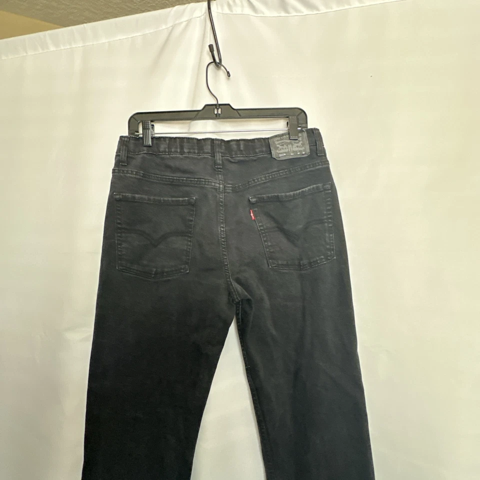 Pantalones de mezclilla elásticos Levis 511 ajustados juveniles 16 Husky cintura ajustable negros 34X30 #150 Foto 4 de 4