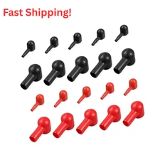 Battery Terminal Rubber Covers Red/Black 20 Pcs – Insulating Lug Protectors Set