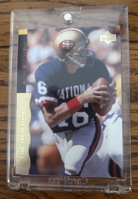 1995 Upper Deck Joe Montana #30 Another Milestone Falls FOOTBALL Card 4I In Case