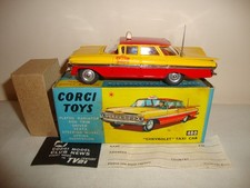 Original CORGI 480 CHEVROLET TAXI CAB - NR MINT in original BOX