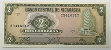 Nicaragua 2 Cordobas 1972 P-120 UNC Banknote