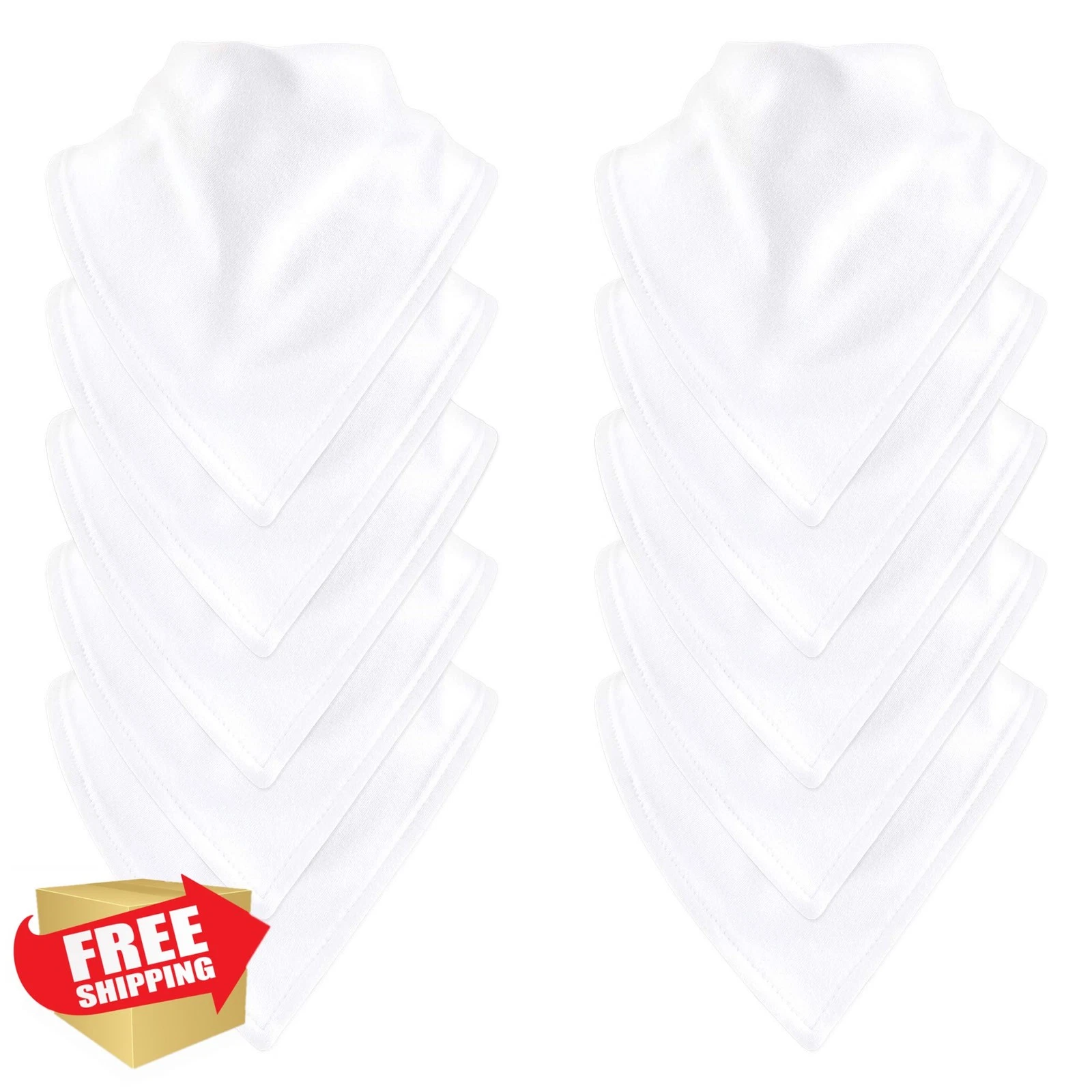 Touched by Nature Organic Bibs White One Size