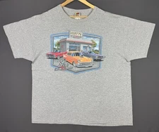 Vintage 90's Brett's Garage Hot Rods Customs And Classics Grey Shirt 2XL GMC Tee