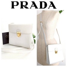 Good Condition Prada Leather Shoulder Bag Bag Formal Pouch Vintage Archive 99s P
