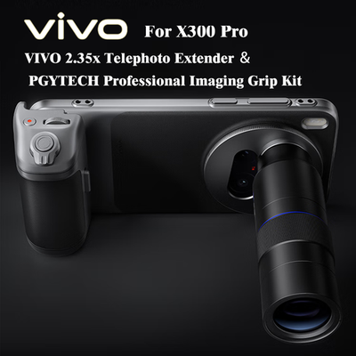 Vivo X300 Pro Telephoto Kit – Zeiss 2.35× Extender, PGYTECH Grip
