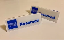 AMERICAN EXPRESS Amex  Reserved Seat Plate 2 Pieces