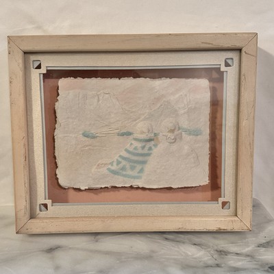 Vintage Figi Graphics Southwestern Paper Art Priscilla Suspended Frame