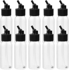 Plastic Jar Bottles Airbrush Paint Bottles 30ML Dual-Action Siphon Suction Feed