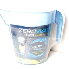 Zerowater 6 Cup 5-Stage Water Filtration Pitcher & 1 Filter SEALED New in Pack