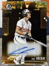 2025 Bowman Draft Chrome Ike Irish Achromatic Autograph Card # AA-II SSP 10/50