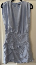 Zara Blue Sleeveless Dress Sz M Spring Summer Boho Beachy Holidays Party