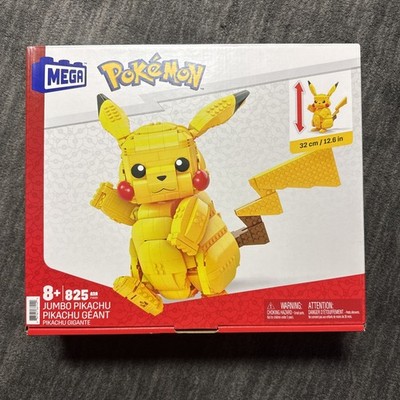 MEGA Pokémon Building Toys Set Jumbo Pikachu with 806 Pieces, 12 Inches Tall