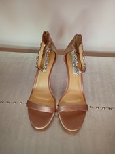 Benjamin Adams Diamante Rose Gold Wedding Shoes Size 4 / Eur37