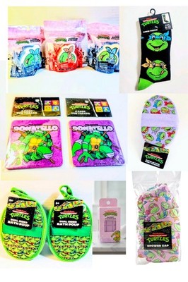 TMNT Ninja Turtles Ultimate Spa Set 11pc Shower Cap Steamers NIP  