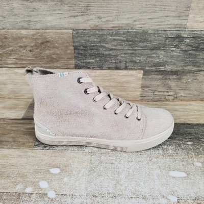 Toms Trvl Lite Women's Shoes Sz 7 Birch Shaggy Suede High Top Lace Up Sneaker