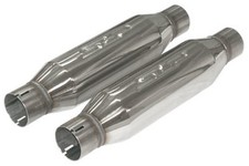 Slp Exhaust Loudmouth Fits 2.5in Inlet Outlet Bullet-type Resonator