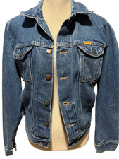 Vintage Rustler Denim Jacket USA Made Mens S Western Trucker Cowboy Core 80s