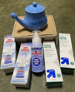 2 NeilMed NasoGel 10ml +  1 NasaMist 75ml + 1 NetiPot + 2 Up&Up NasalSpray 30ml