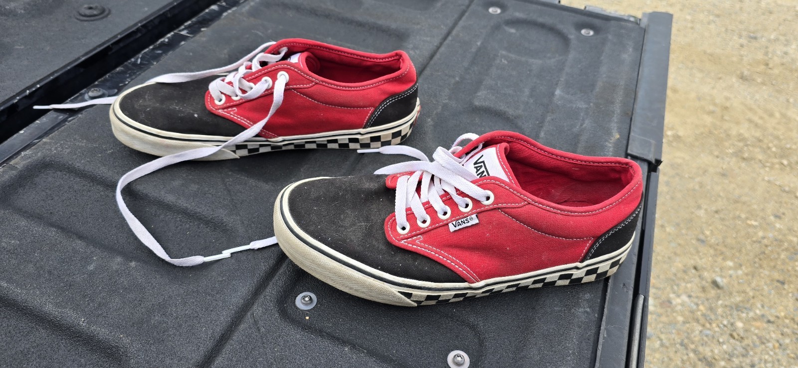 SAOLA Scarpe VANS Off The Wall Ward suola a scacchi rosso nero uomo taglia 9 sneakers