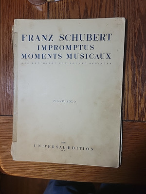 Franz Schubert Impromptus Moments Musucaux Piano Universal-Edition UE # 791