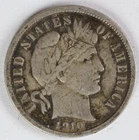 F with scratches 1910 S Barber Dime