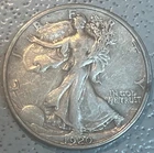 1920 "P" Walking Liberty SILVER Half Dollar 50c AUAbout