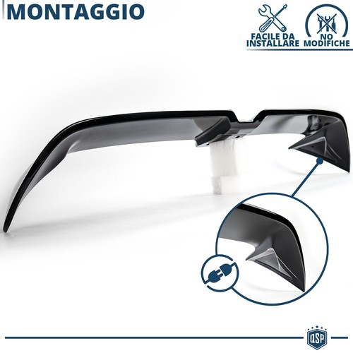 SPOILER Posteriore per VW GOLF 7 12-17 Alettone Cofano NERO Lucido Tuning in ABS - Foto 9 di 14