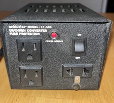 Seven Star TC-500 Watt Voltage Converter Transformer 3-Outlets 110v 220v 500w