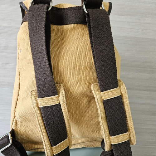 Ossington Backpack Heavy Canvas Leather Cotton Top Open Knapsack Minimalist Bag - Picture 16 of 22