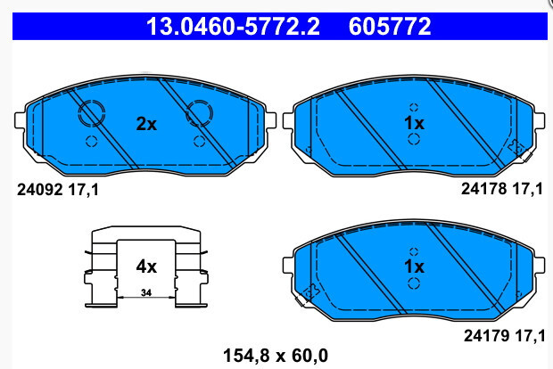 Plaquettes de frein Jeep Wrangler JK céramique réduction de bruit et poussière