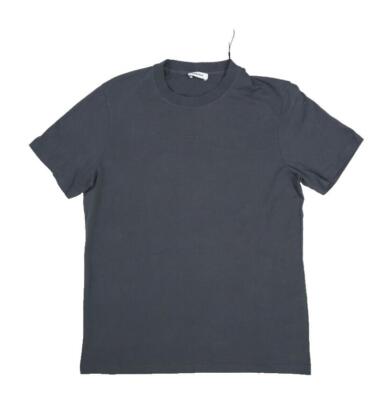 Sandro Anthracite Embroidered Logo Garment Dye Short Sleeve T-Shirt Gray Mens M