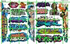 NH118 DAVE'S DECALS - BOXCAR BUILDING MODERN GRAFFITI GIRLS LIPS TAGS and MORE