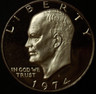 1974-S Eisenhower Dollar - Copper-Nickel Clad Ike - Gem Deep Cameo Proof San Francisco Eisenhower