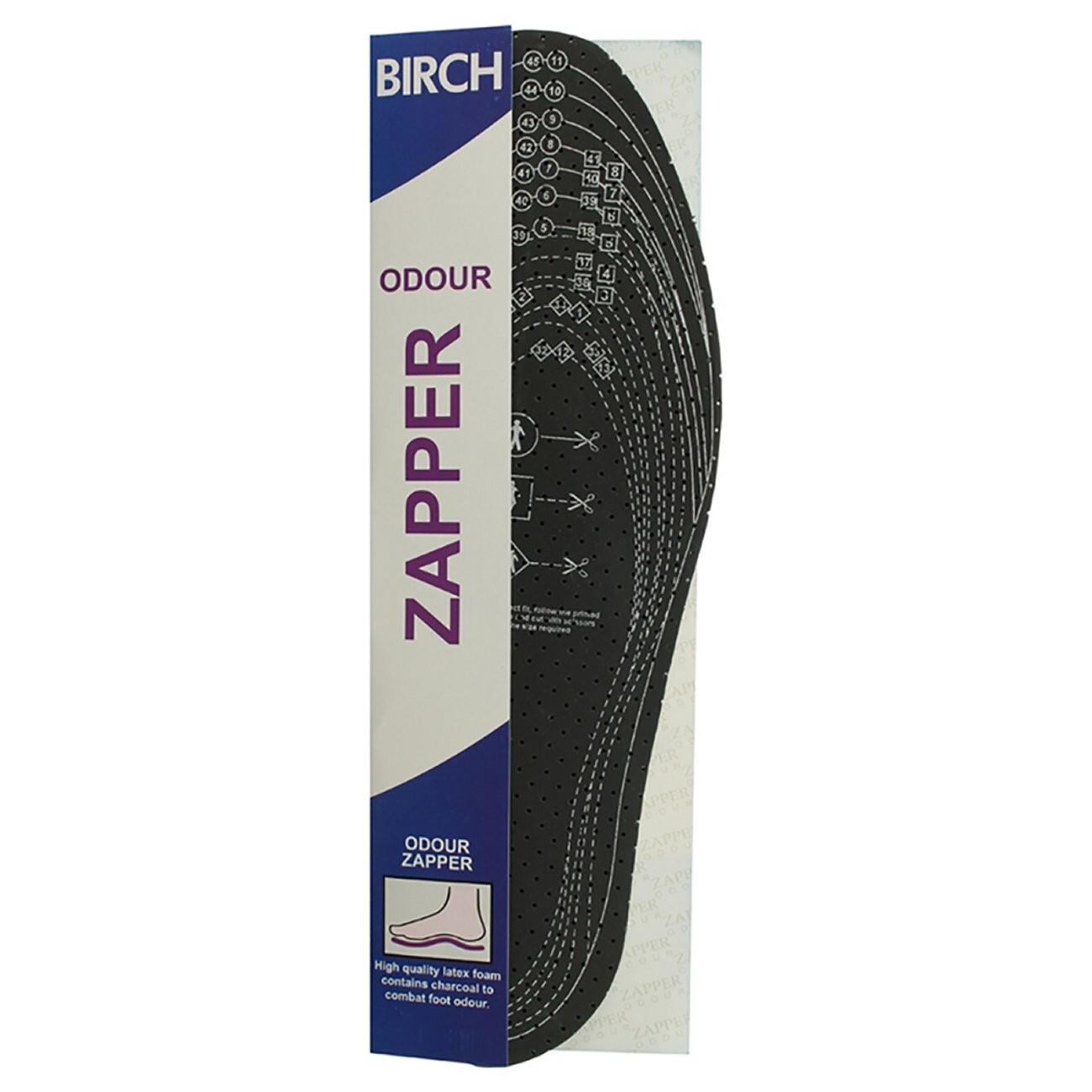 Odor Smell Odour Eaters Foot Shoe Insoles Soft Cushioned Carbon Charcoal BIRCH