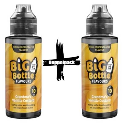 2x Big Bottle Grandmas Vanilla Custard Longfill E-Liquid Aroma Vanille Pudding