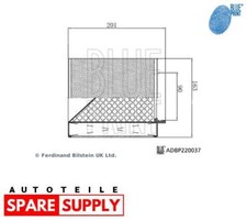 LUFTFILTER FÜR AUDI BLUE PRINT ADBP220037