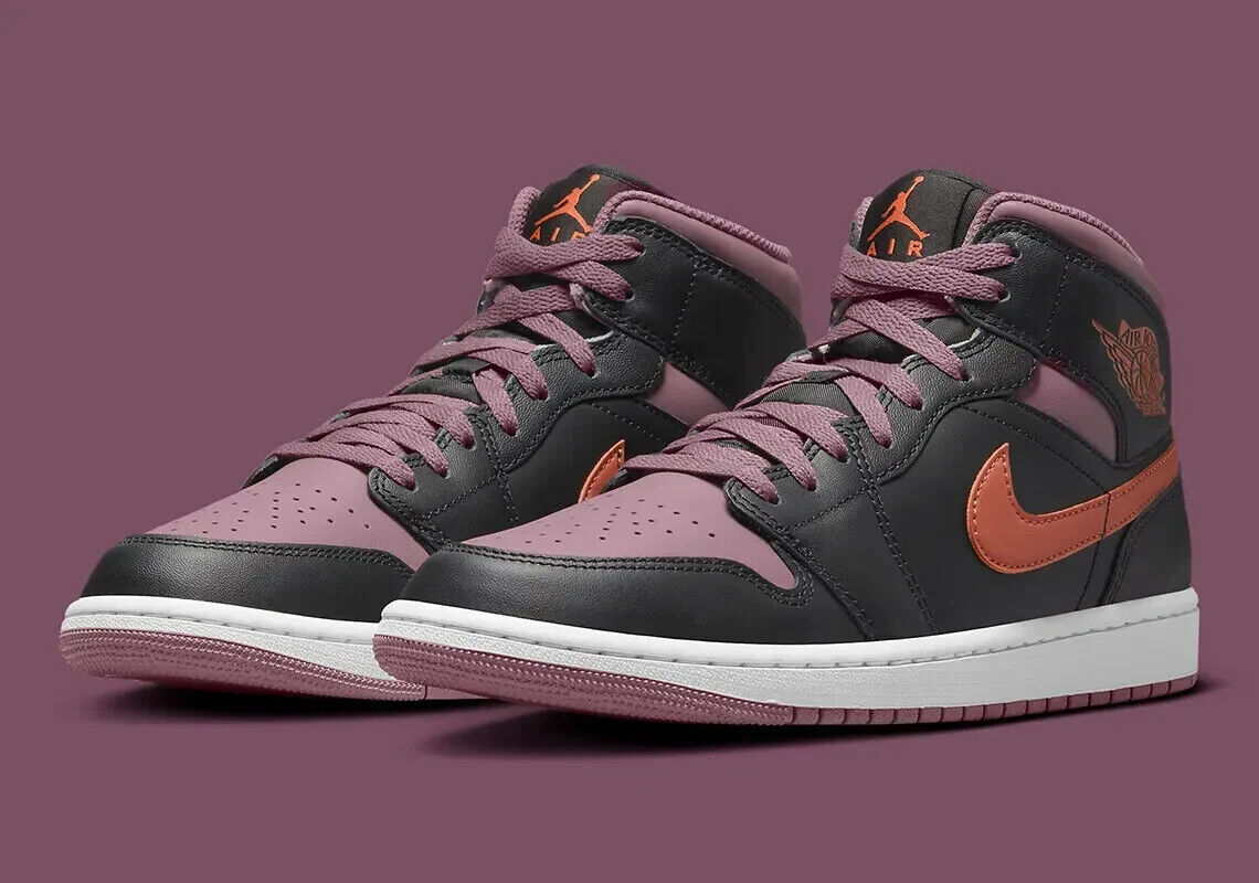 NEW Air Jordan 1 Mid SE Men's Sz 11 Black/Sky J Orange-Sky J NEW Air Jordan 1 Mid SE Men's Sz 11 Black/Sky J Orange-Sky J