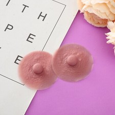 Women Bra Inserts Postoperative Silicone Self-Adhesive 1 Pair Pink Gift Mimic